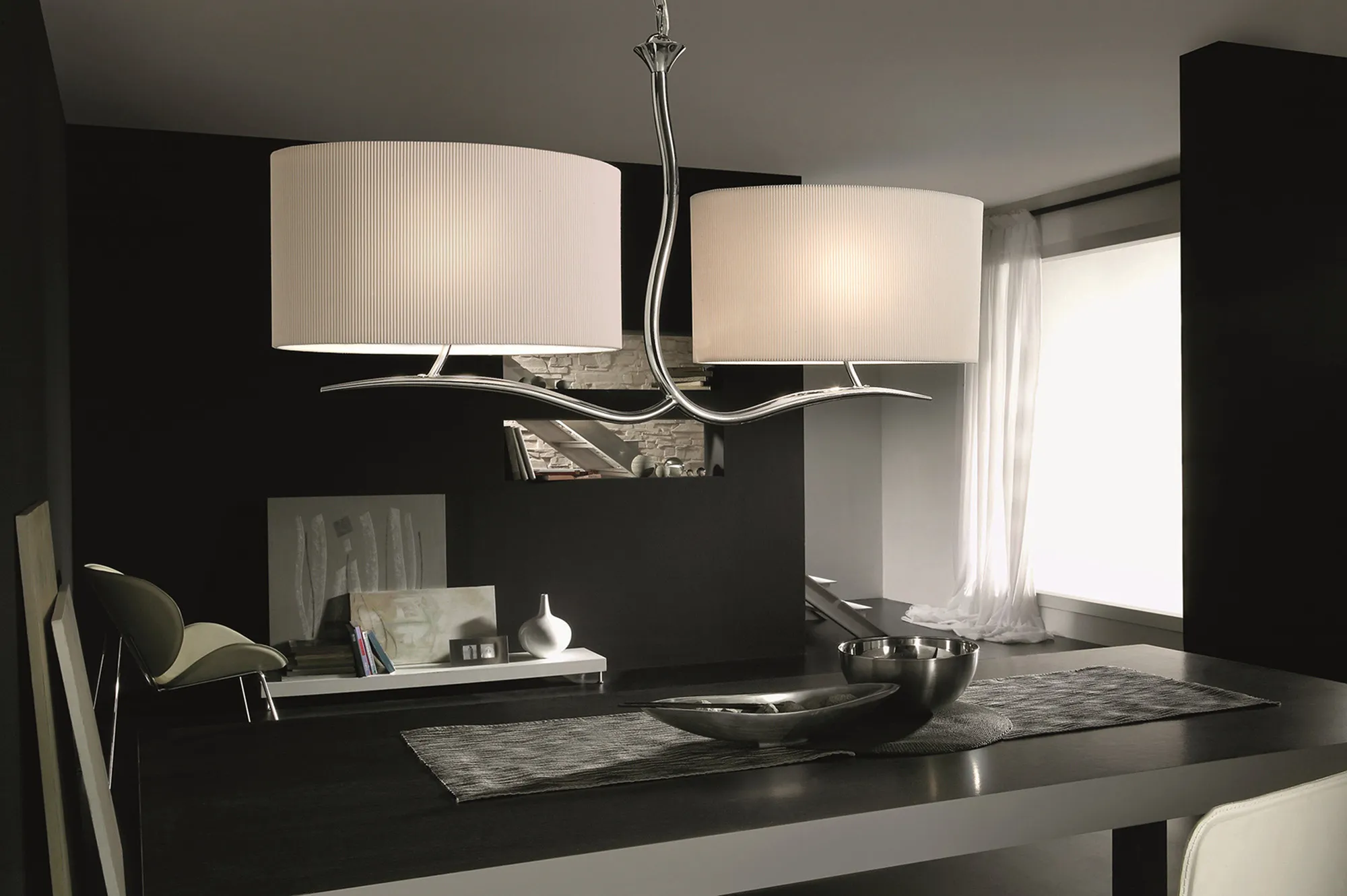 Eve Polished Chrome-White Ceiling Lights Mantra Multi Arm Fittings Eve Polished Chrome-White Ceiling Lights Mantra Multi Arm Fittings